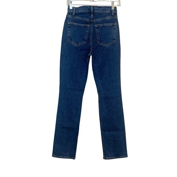 NWT Reformation Donna High Rise Bootcut Jeans Amani Medium Blue sz 24 Stretch - Picture 2 of 9